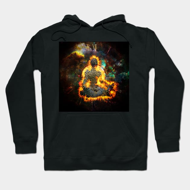 Meditation in Vivid Space Hoodie by rolffimages